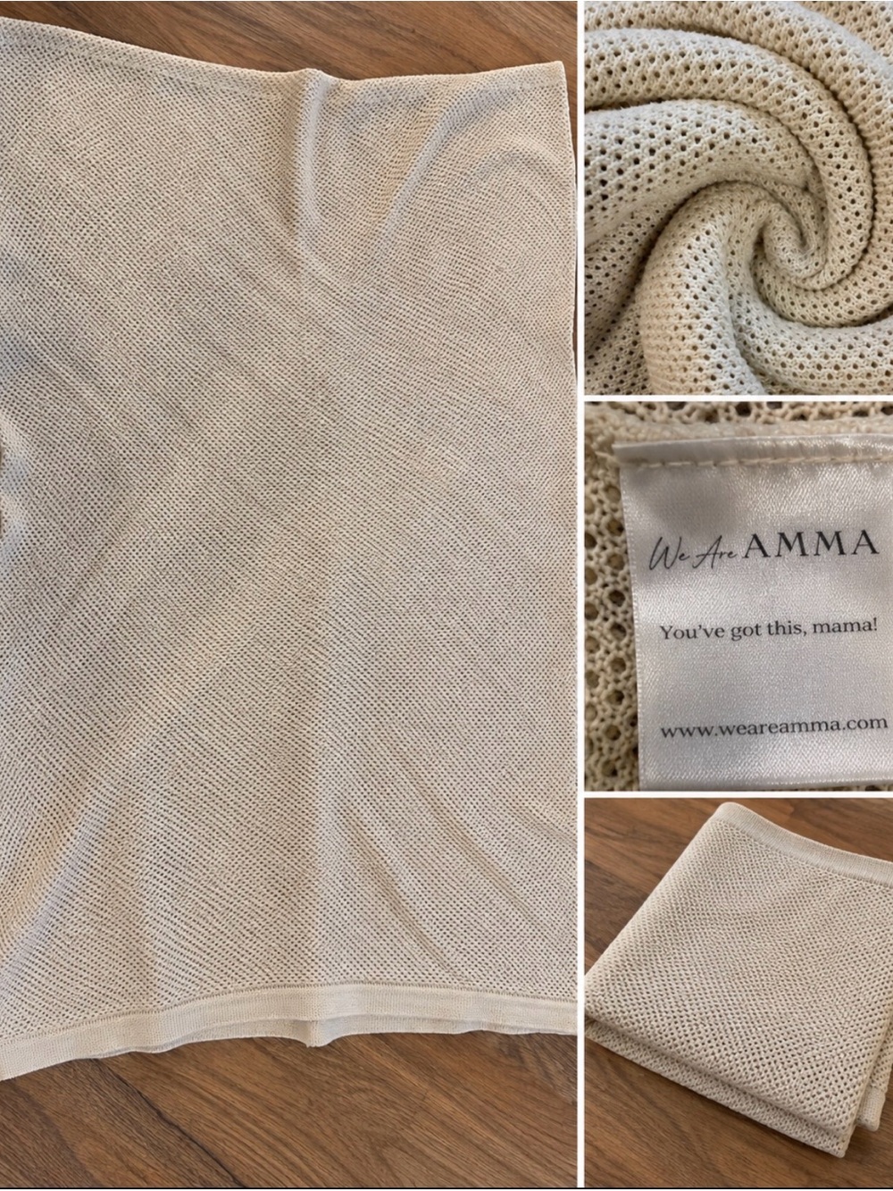We Are AMMA Cream Lightweight Knit Nursing Cover
